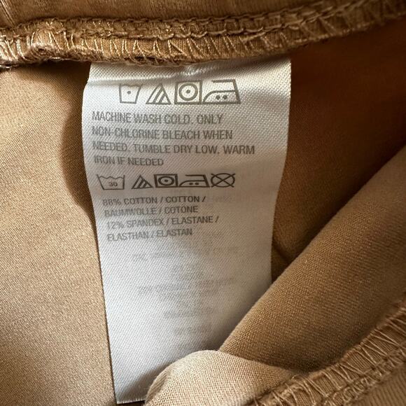 Susan Graver Weekend Regular Pull OnPremium Stretch Crop Pants Tan Womens Sz XS - Picture 8 of 9